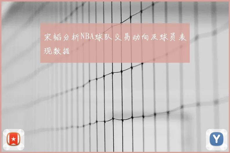 宋韬分析NBA球队交易动向及球员表现数据